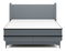 Pat matrimonial 180 cm Dalmo 180 (cu somieră) (cu sp. depozitare) (grafit + negru)
