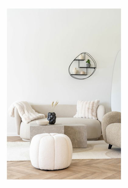 Taburetka Perlina ( sivobiela)