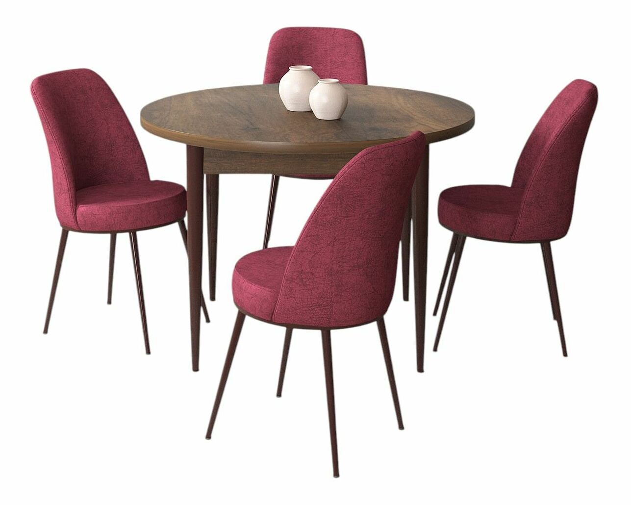 Jedálenský set Torra (orech barokový + vínová) (pre 4 osoby)