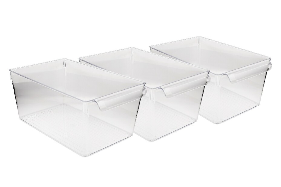 Organizator pentru frigider (3 buc.) Fresco 728 (transparent)