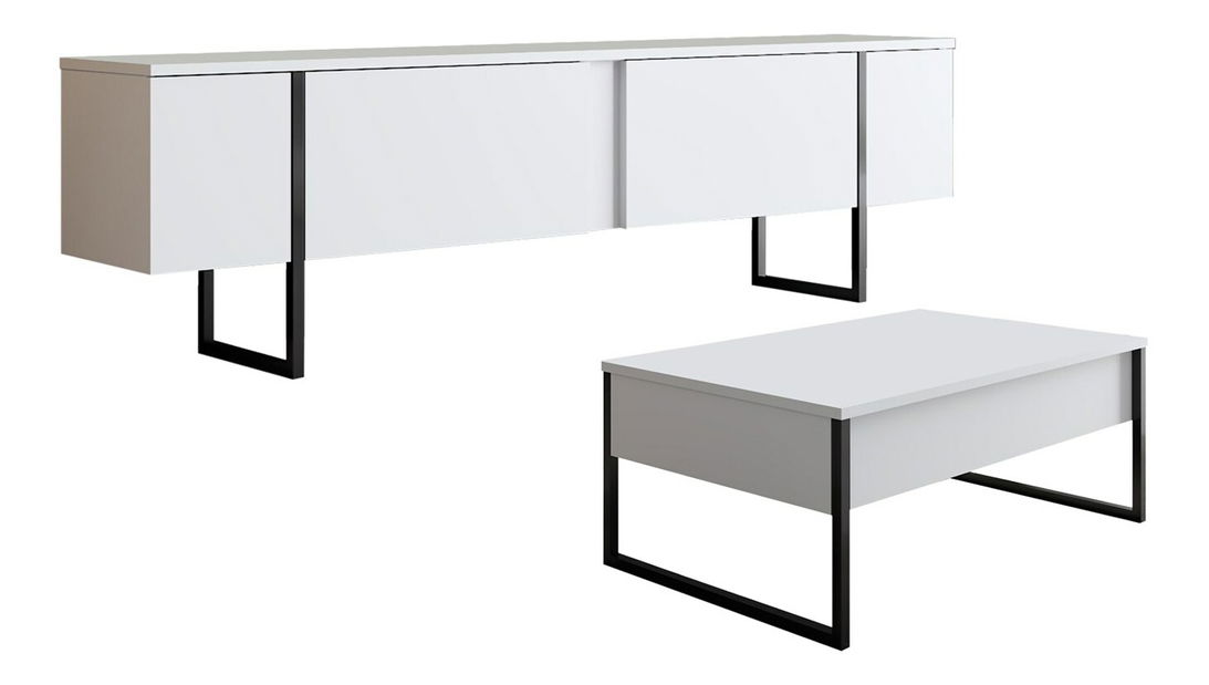 Nappali szett Luna 2 (fehér + fekete)