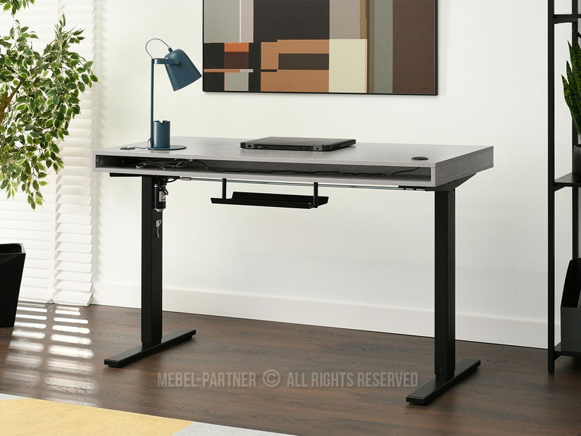 PC asztal Osto 140 (beton + fekete)