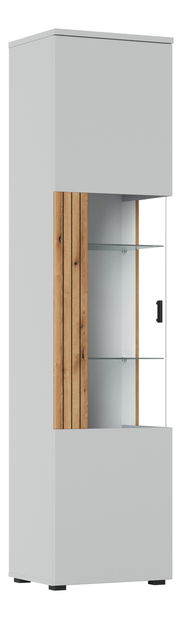 Vitrină Veresa V02 (Cenușă + Stejar coast evoke) (L)