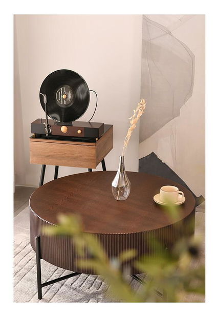 Stolić za kavu Harrison (crna + orah)