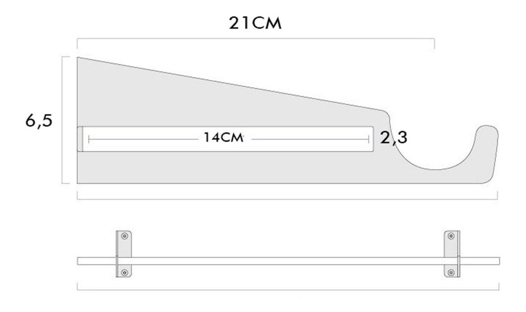 Dekoratívna nástenná polica Dupone 12 (orech) 