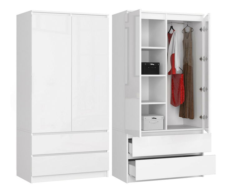 Dulap de haine Submarino (alb + alb lucios)