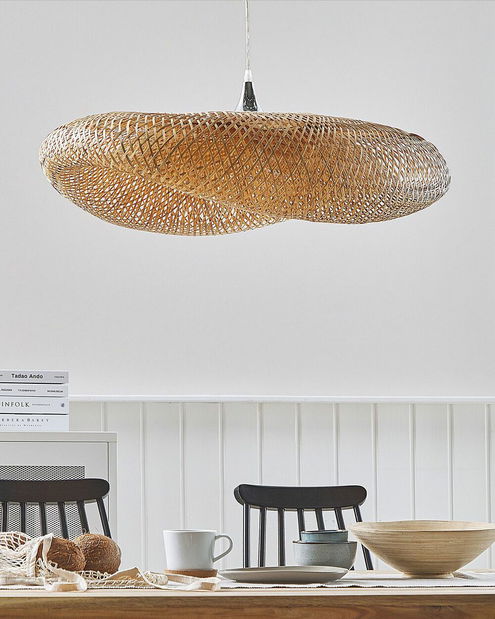 Závesná lampa BANN (bambus) (svetlé drevo) (malá)