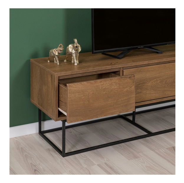 Súprava nábytku do obývacej izby Laxi 18 (orech + čierna)