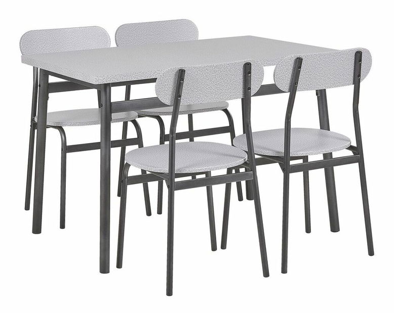 Jedálenský set VELADO (sivá + čierna) (pre 4 osoby)