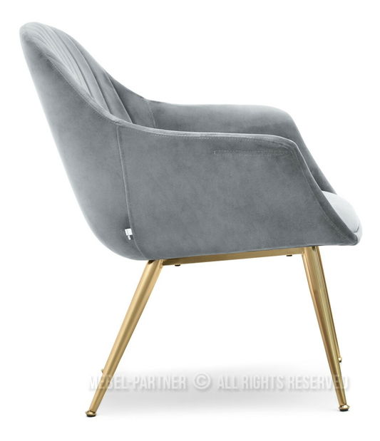 Fotel Osmol F (szürke + arany)
