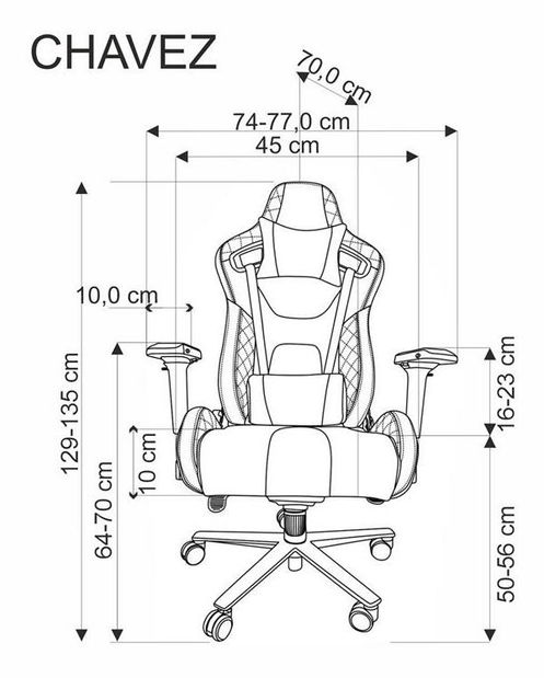 Fotoliu gaming Churoz (negru)