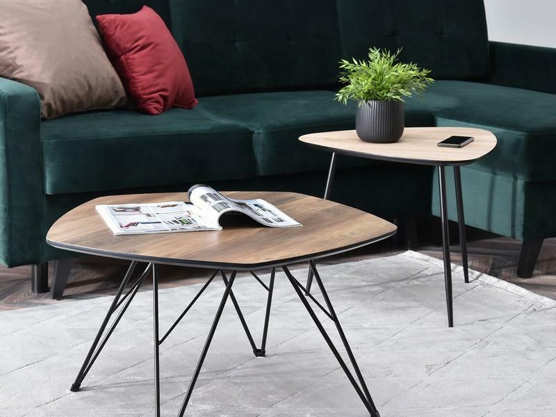 Măsuță de cafea Petal Zest Xl (nuc + negru)