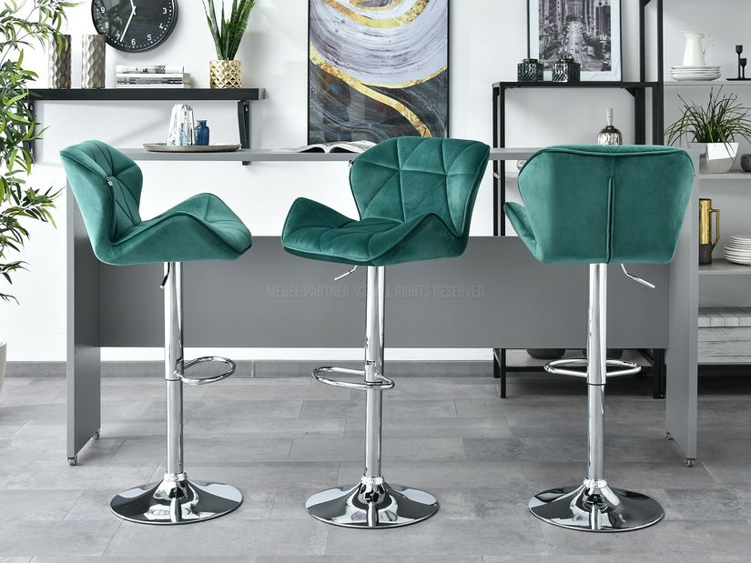 Stolička Huhu (zelená + chrómová)