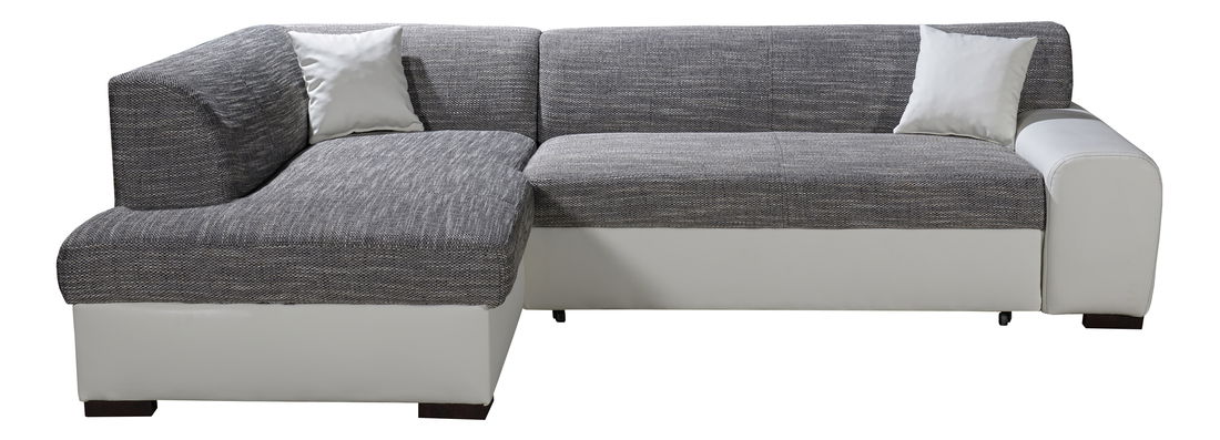 Rohová sedačka Minos (sivá + biela) (L)