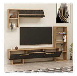 Mobilier living Vipado (Nuc + negru) 