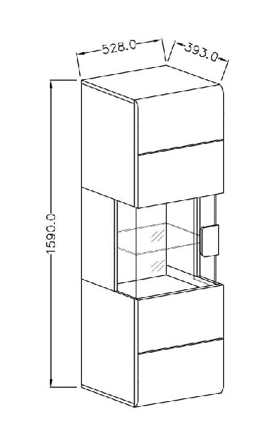 Mobilier living Tamie (alb + alb lucios)