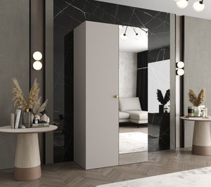 Ormar za garderobu 100 cm Parna 2 (kašmir + zlatna)