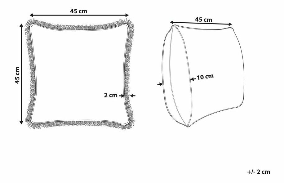 Pernă decorativă 45 x 45 cm Satin (alb)