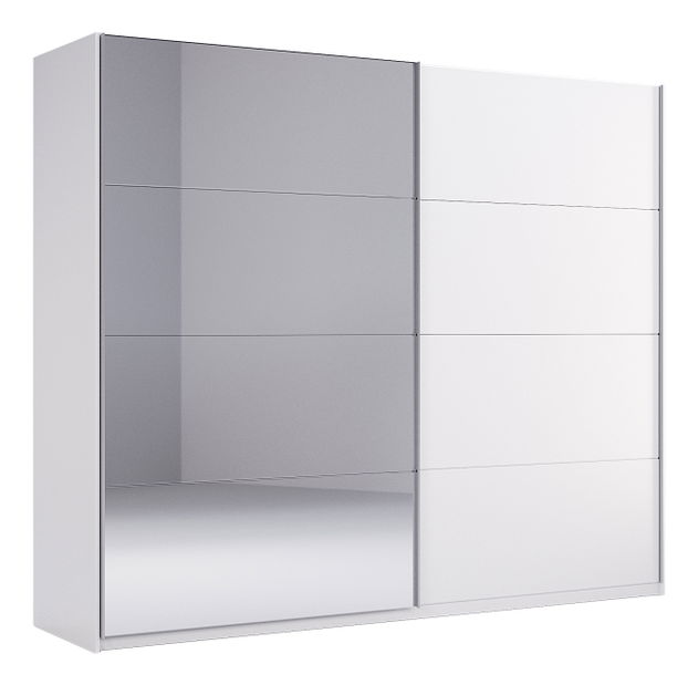 Dulap de haine Babylon B2 (Alb + Alb lucios)