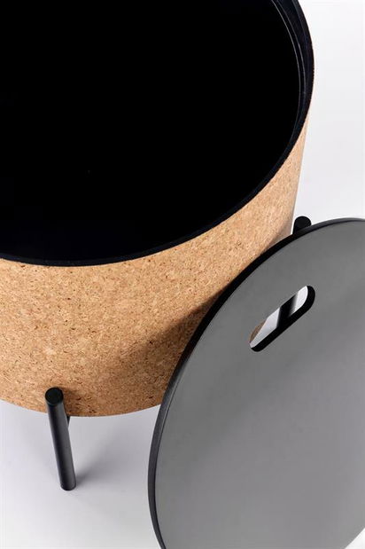 Dohányzóasztal Shae (természetes + fekete)