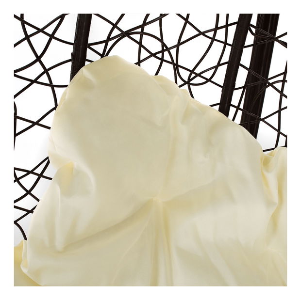 Závesné hojdacie dvojkreslo Dalvoa 2 (hnedá + krémová)