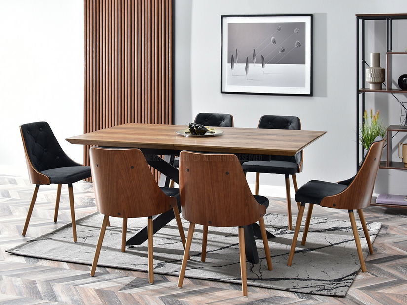 Stolička Mira (orech tmavý + orech)