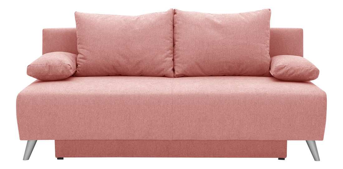 Széthúzható kanapé Pelona (rózsaszín) (tárolóhellyel)