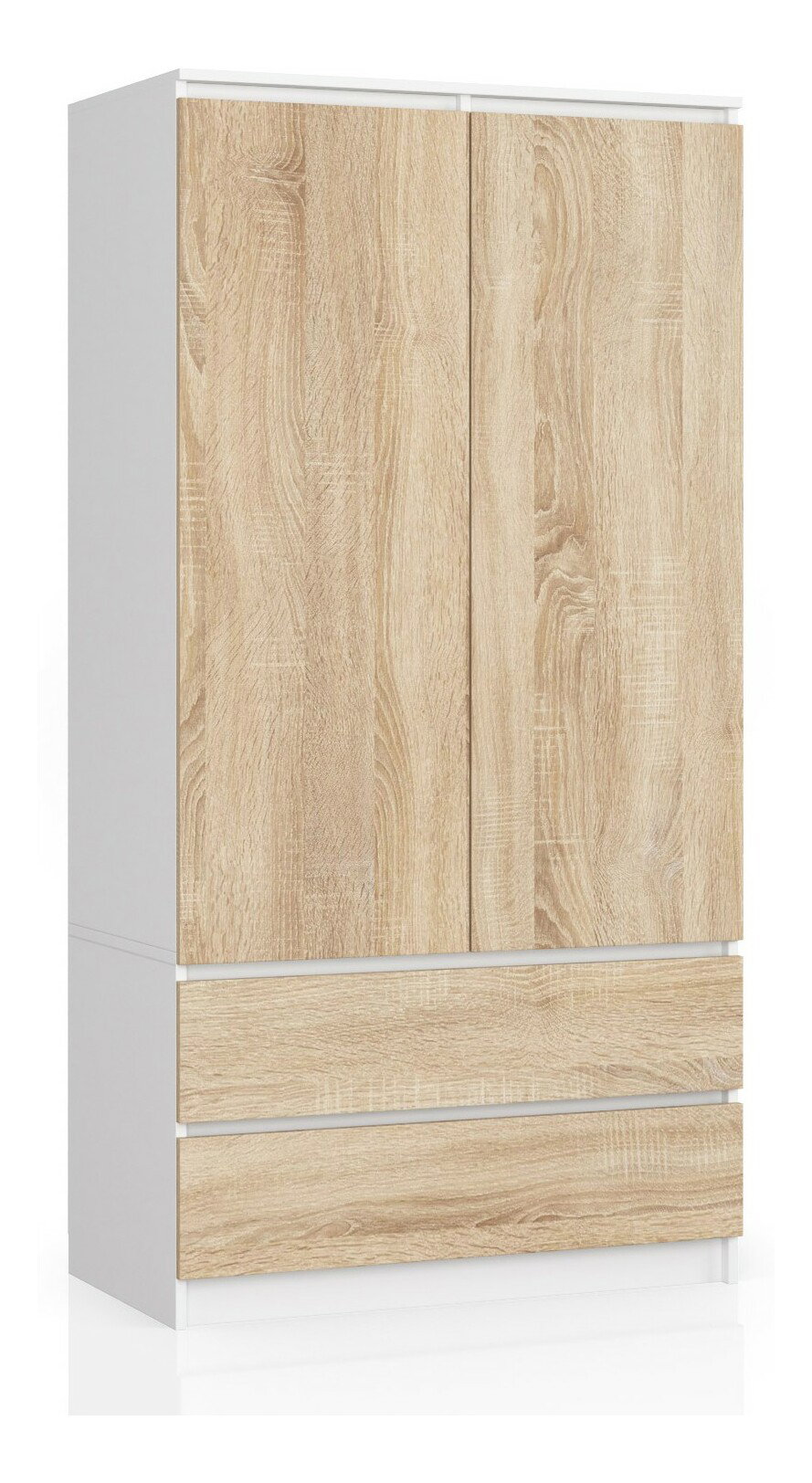 Šatníková skriňa Submarino (biela + dub sonoma)