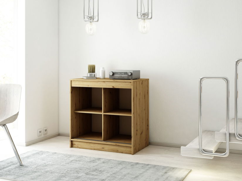 Komoda 100 cm Ladonna (craft zlatý + čierna matná)