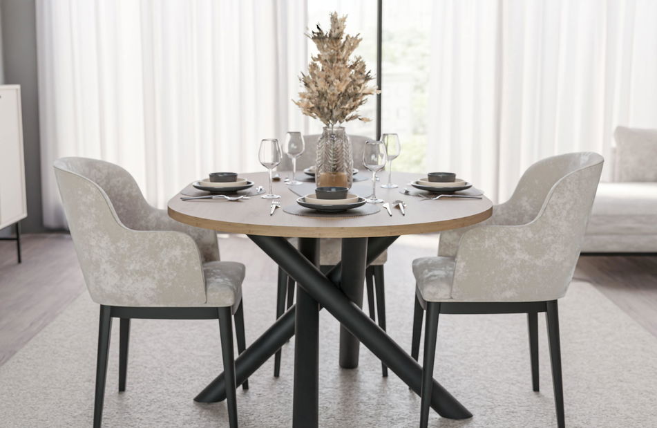 Oválny jedálenský stôl Ossla (dub artisan)