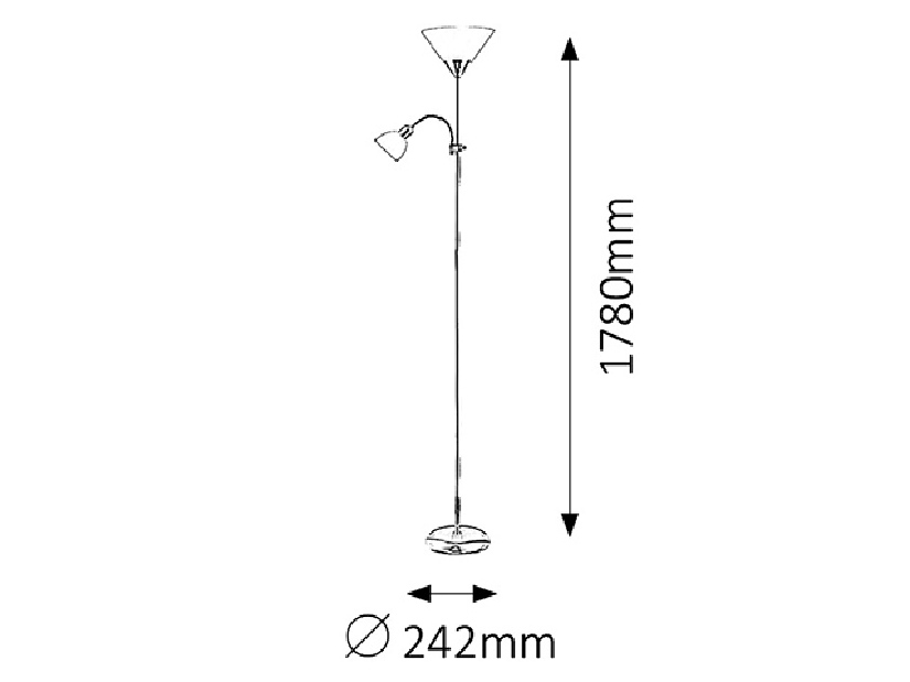 Stojanová lampa Action 4020 (strieborná + fialová)