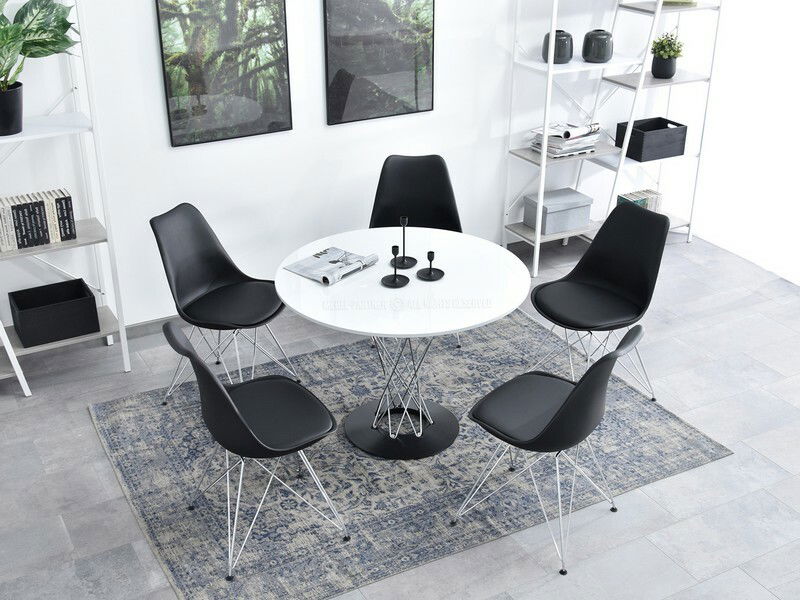 Scaun Large Rod (negru + crom)