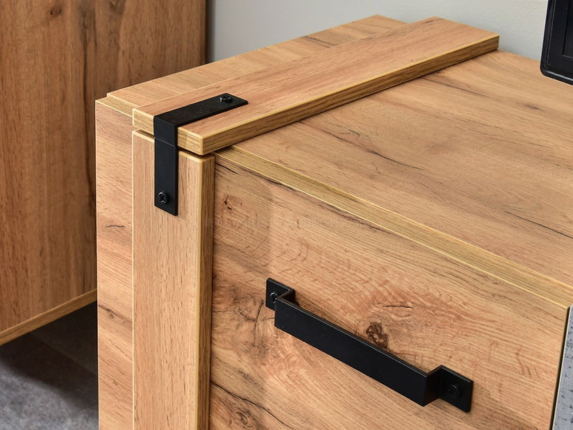 Nappali fal Suspendera SH07 (tölgy + fekete)