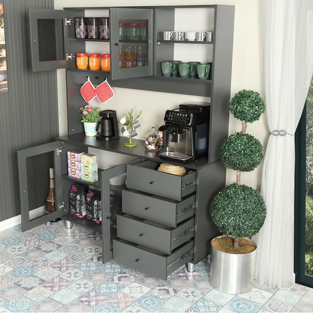 Kuhinjska vitrina Grandene 140 (antracit)