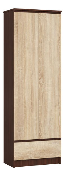 Policová skriňa Renzo (wenge + dub sonoma)