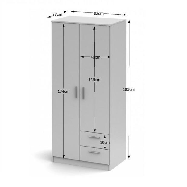 Dulap de haine Notrea Typ 81 (Alb)