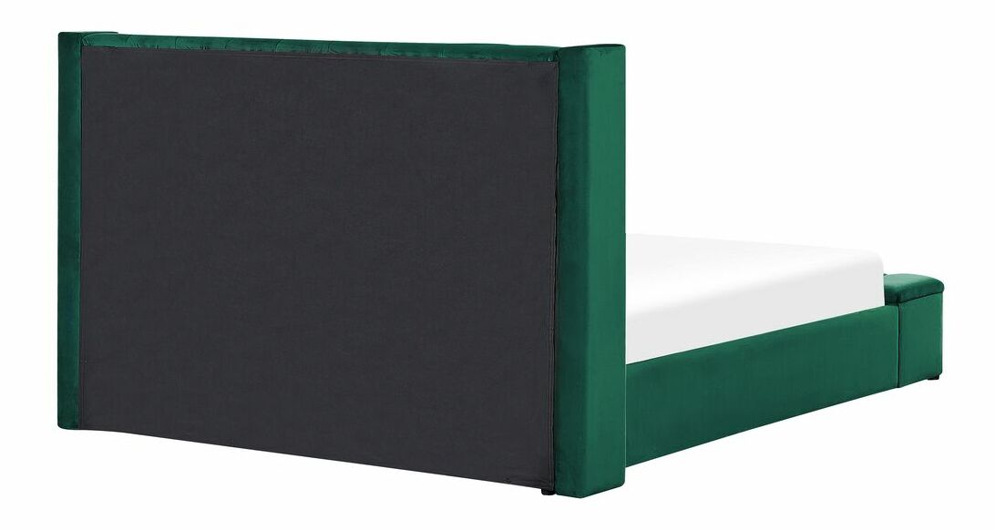 Bračni krevet 180 cm Noya (zelena) (s podnicom) (s prostorom za odlaganje)