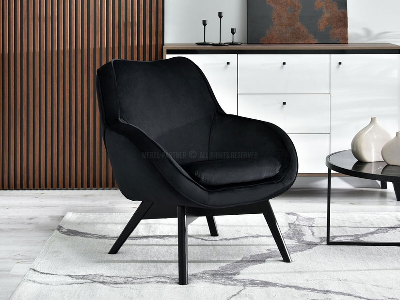 Relax fotel Merch (fekete)