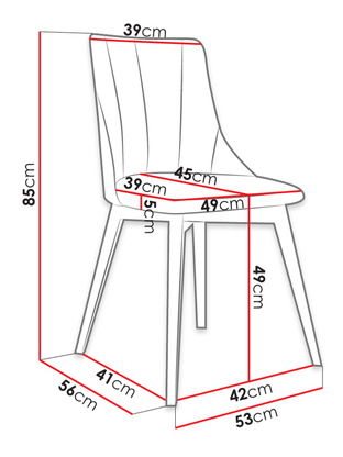 Set 3 ks. jedálenských stoličiek ST97 (tmavomodrá + čierna) *bazár