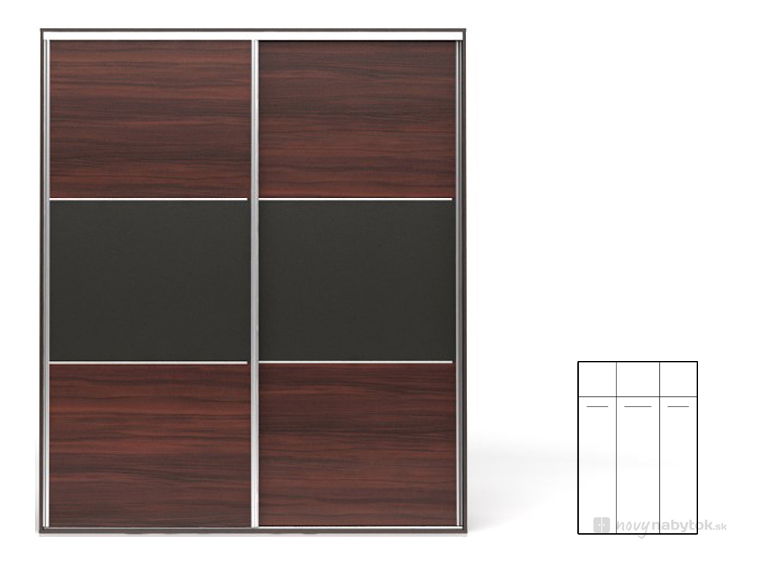 Šatníková skriňa BRW F19 SZF2D/200