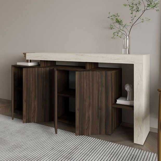 Dulap Belezza 1 (travertin + nuc)