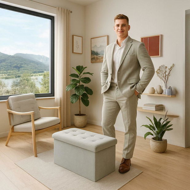 Taburete Traslucido (crem) (cu sp. depozitare)