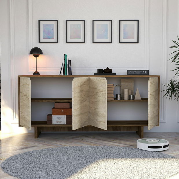 Skrinka Iste (orech + travertín)