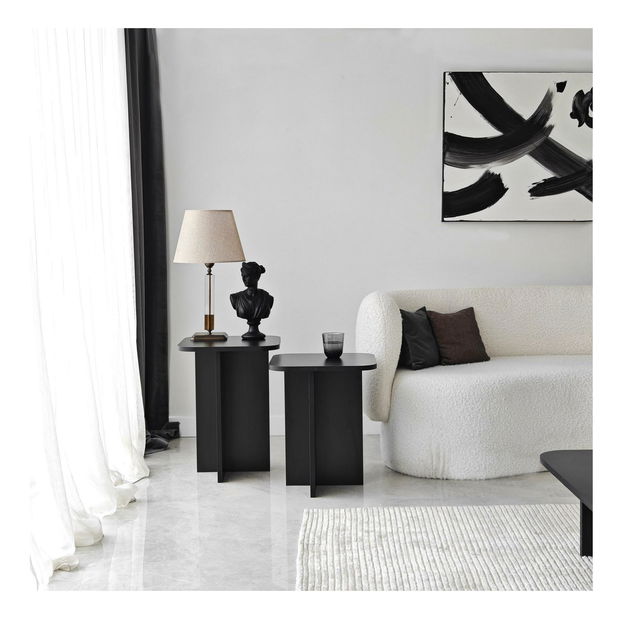 Kézi asztal szett (2 db.) Diveta (fekete) 