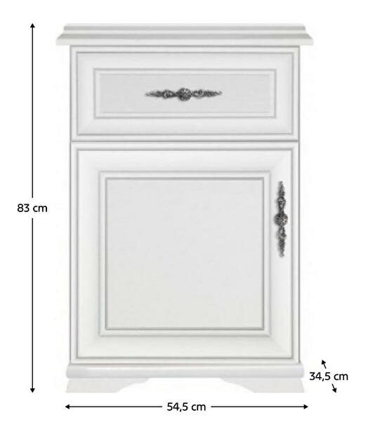 Komoda Kuito KOM1D1SL + P (alpská biela)