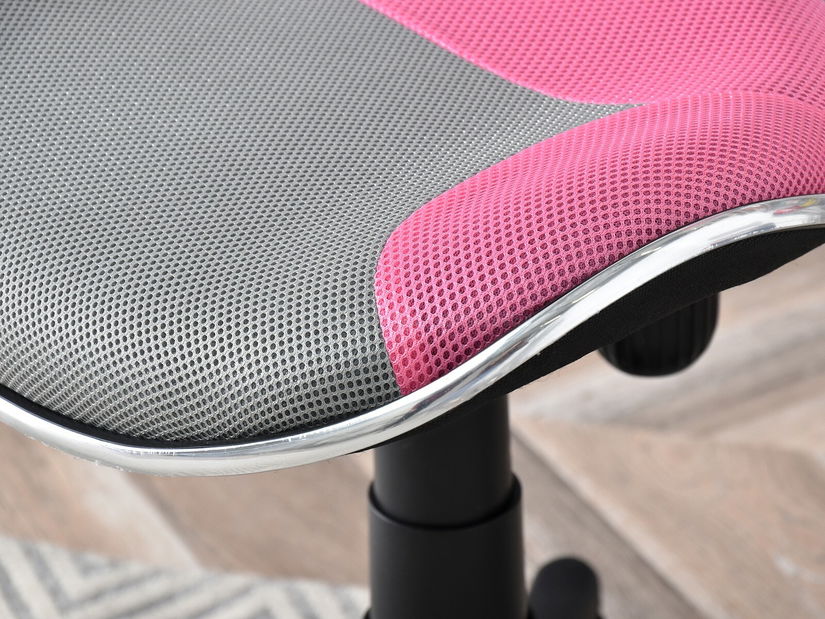 Fotelja Catty (sivo-ružičasta + crna)