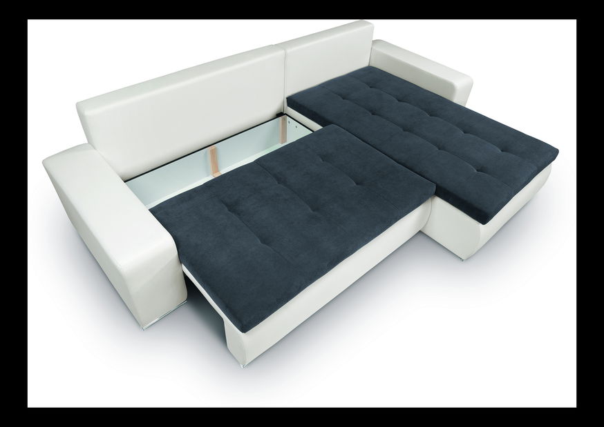 Rohová sedačka BRW Marina II Lux 3DL URC (béžová + sivá) (P)