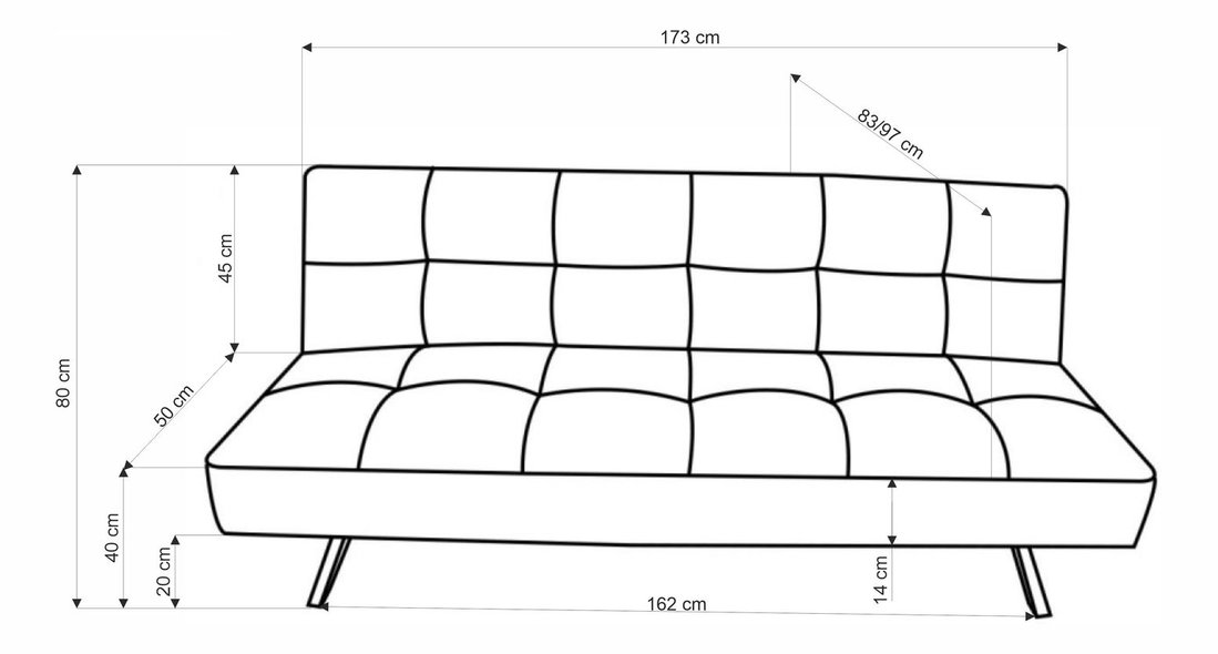 Sofa Carlos (siva)