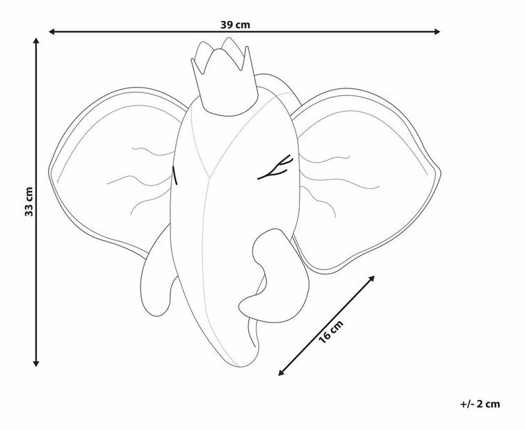 Nástenná dekorácia Titus (sivá) 