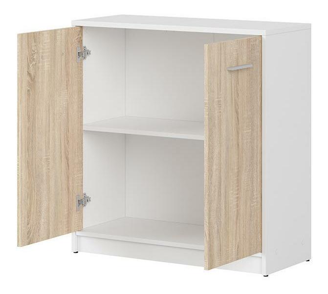 Szekrény Nepo Plus 4 (fehér + szonoma tölgy) 